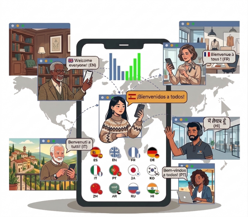 OlyLive - Video calls with real-time translation across 12 languages