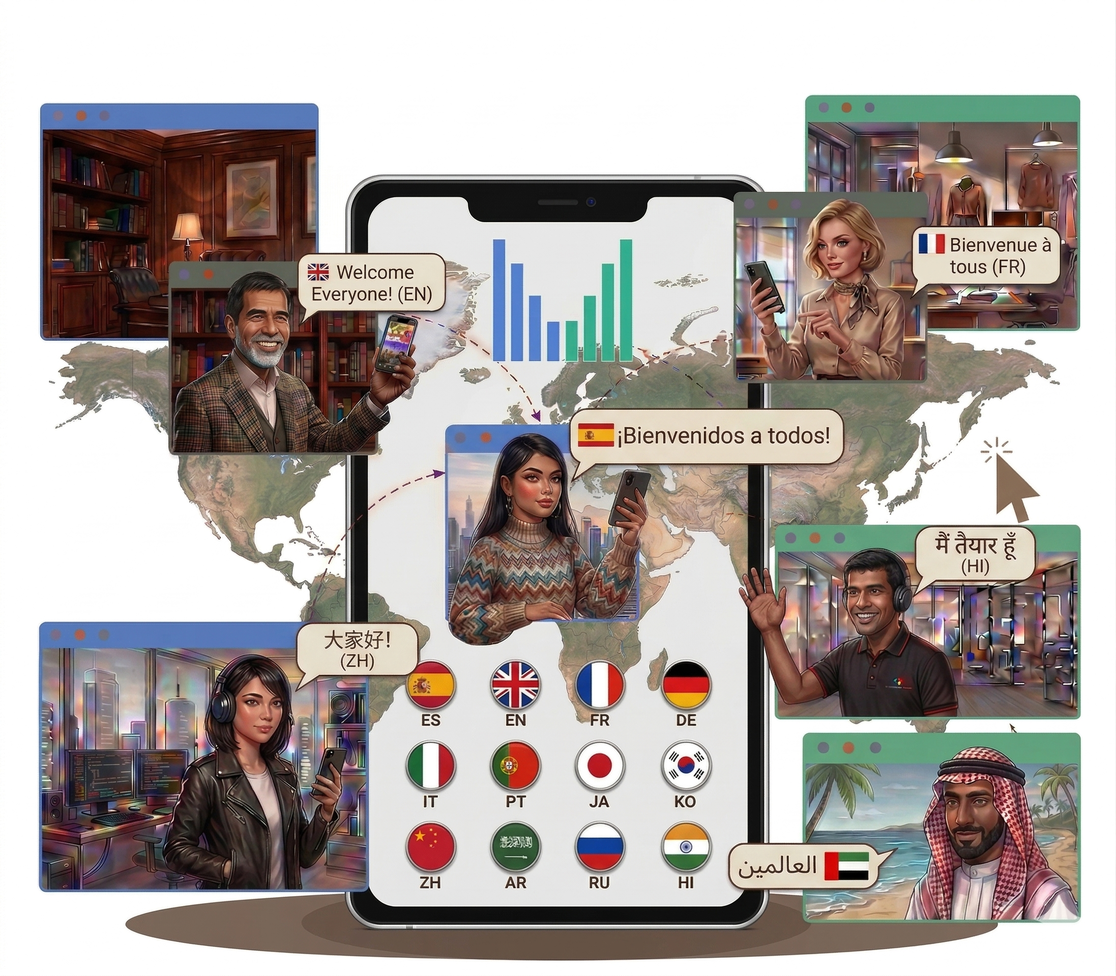 OlyLive - Video calls with real-time translation across 12 languages